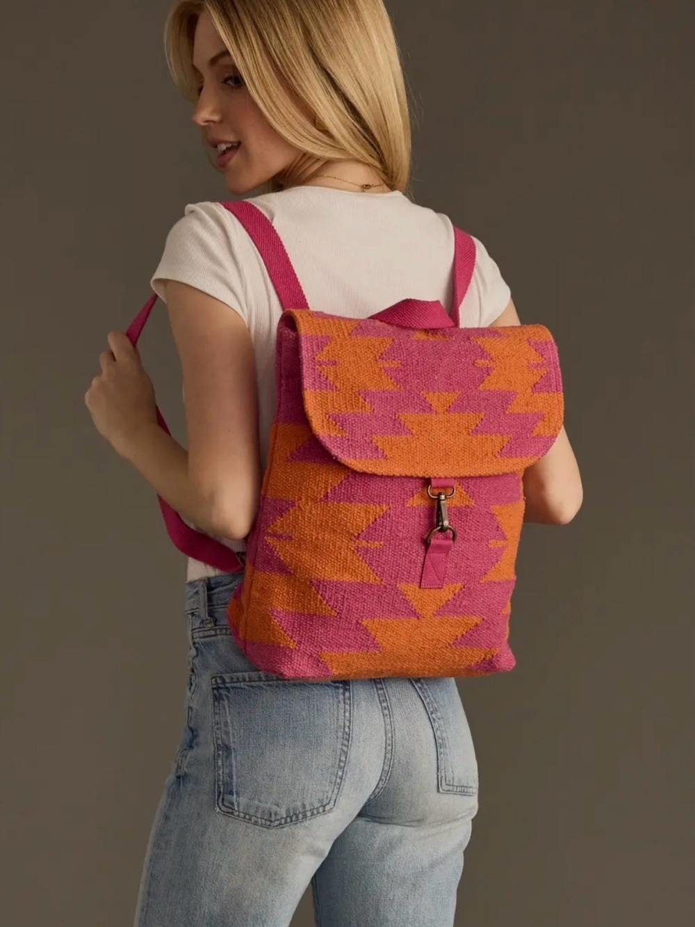 Panache Apparel Co. Orange & Bright Pink
Aztec Backpack
